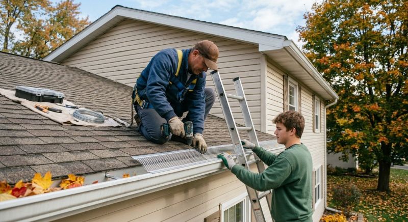 Gutter Cover Installation project example